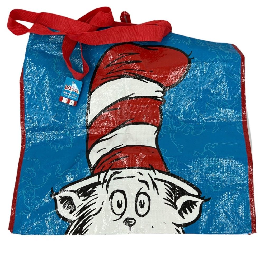 Dr Seuss collection 5 pc erasers pencil sharpeners bag Cat Hat Horton Thing 1 2